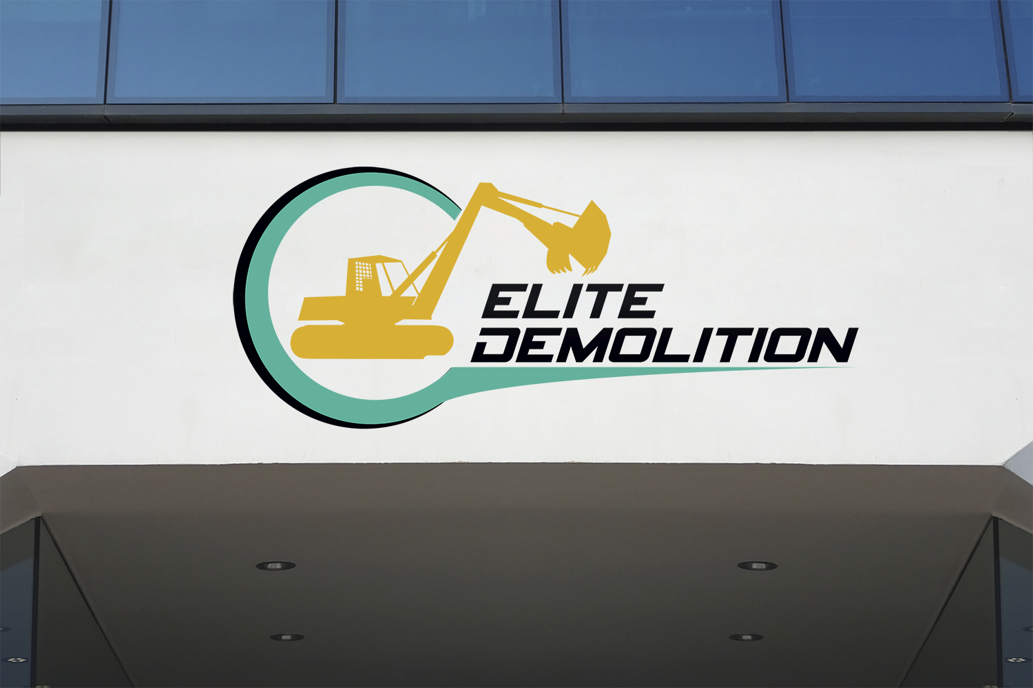elite demolition branding design logo
