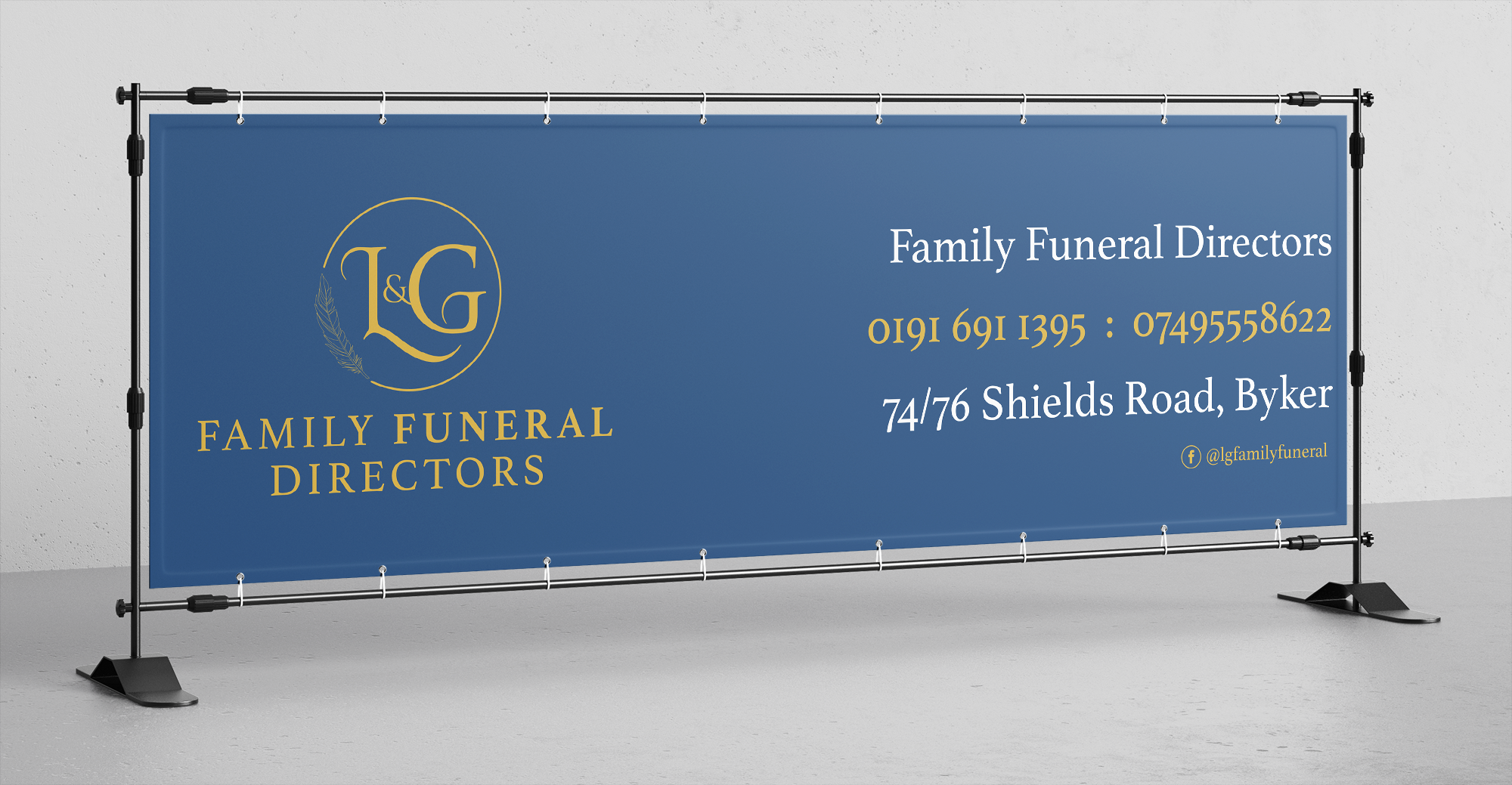 Funeral directors logo branding advert design newcastle