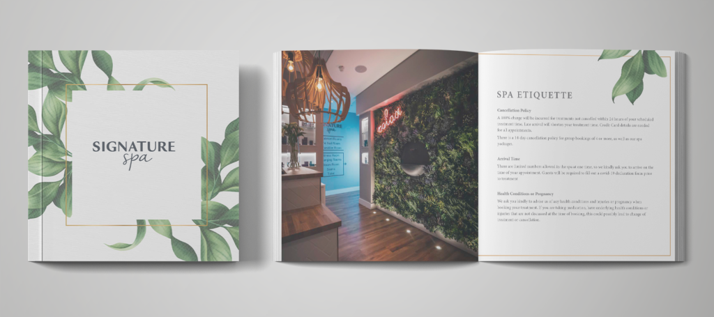 Spa brochure design