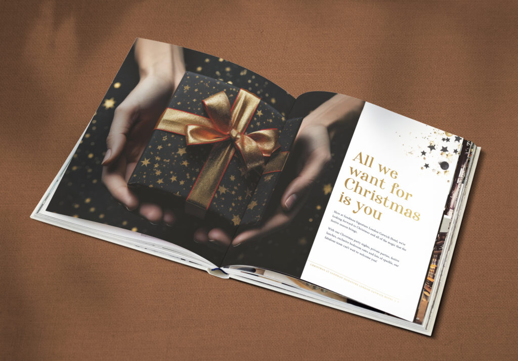 hotel christmas brochure design